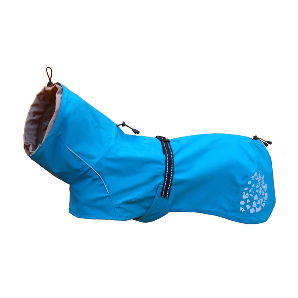 Turtleneck Waterproof Reflective Pattern Outdoor Dog Raincoat