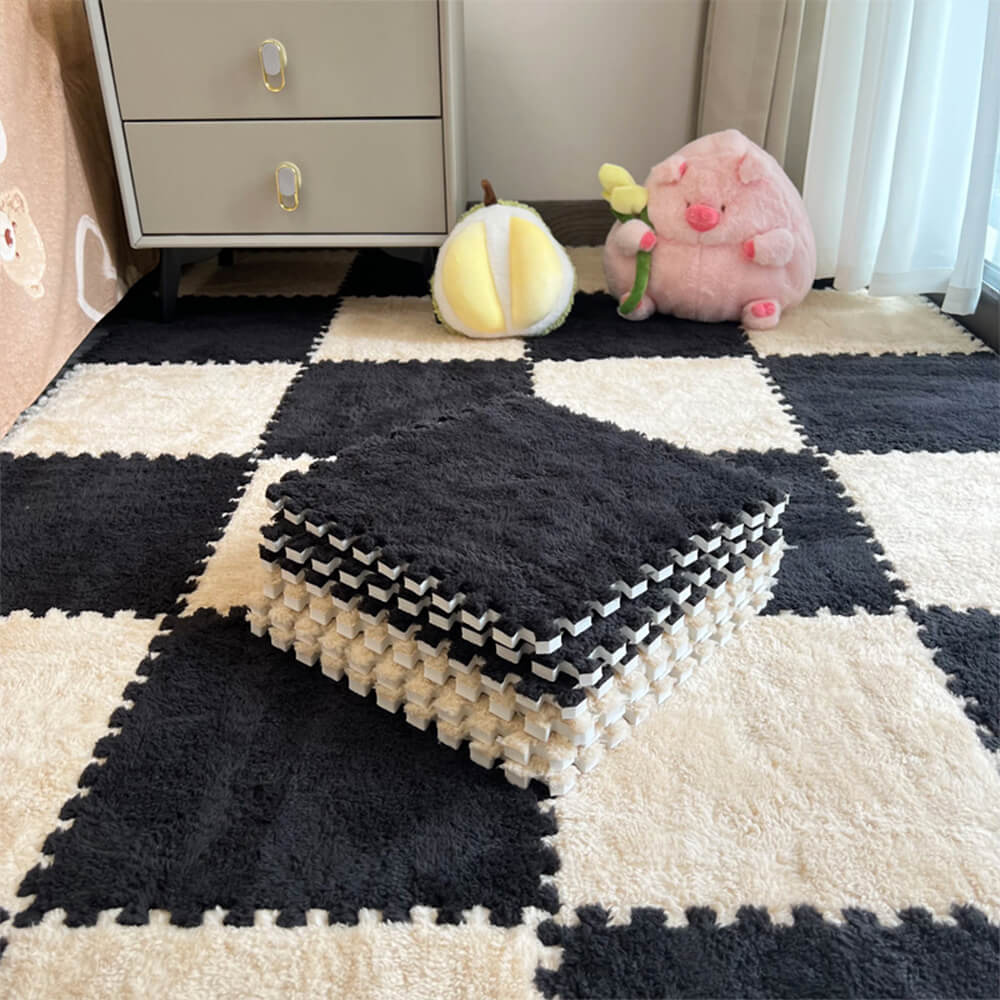 Checkerboard Soft Protective Floor Puzzle Play Mats Kids' Rug