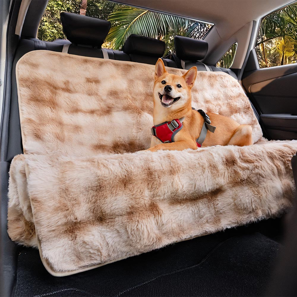 Fluffy Cozy Calming Pet Blanket Car Seat Protector Cover- Surestep