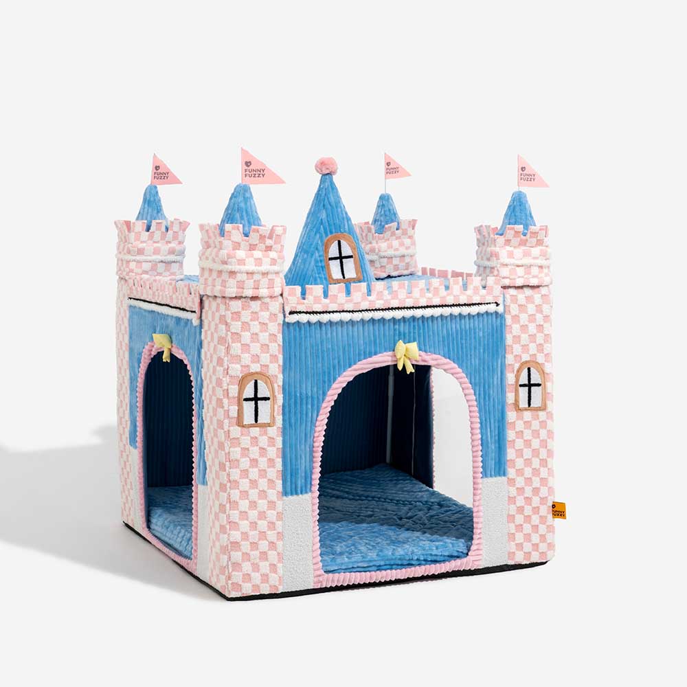 FUNNYFUZZY  Cozy Orthopedic Kids Indoor Play Tent Dog Tent Bed - Fairytale Dreamland