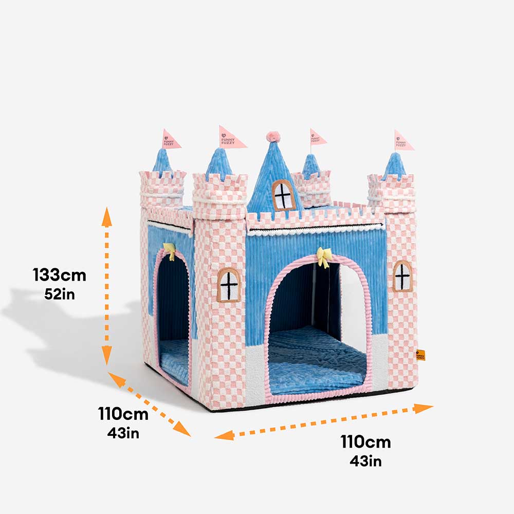 FUNNYFUZZY  Cozy Orthopedic Kids Indoor Play Tent Dog Tent Bed - Fairytale Dreamland