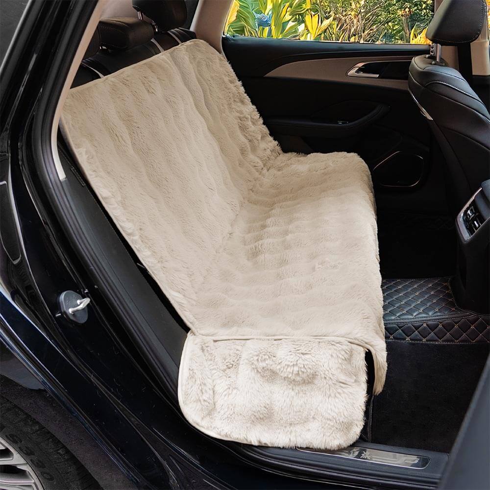 Fluffy Cozy Calming Pet Blanket Car Seat Protector Cover- Surestep