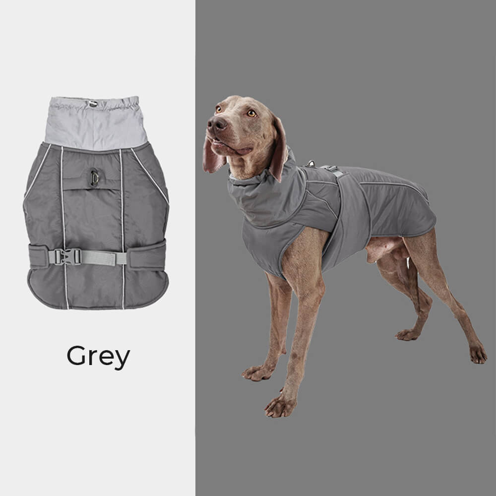 Waterproof Warm High Collar Reflective Dog Thickened Jacket