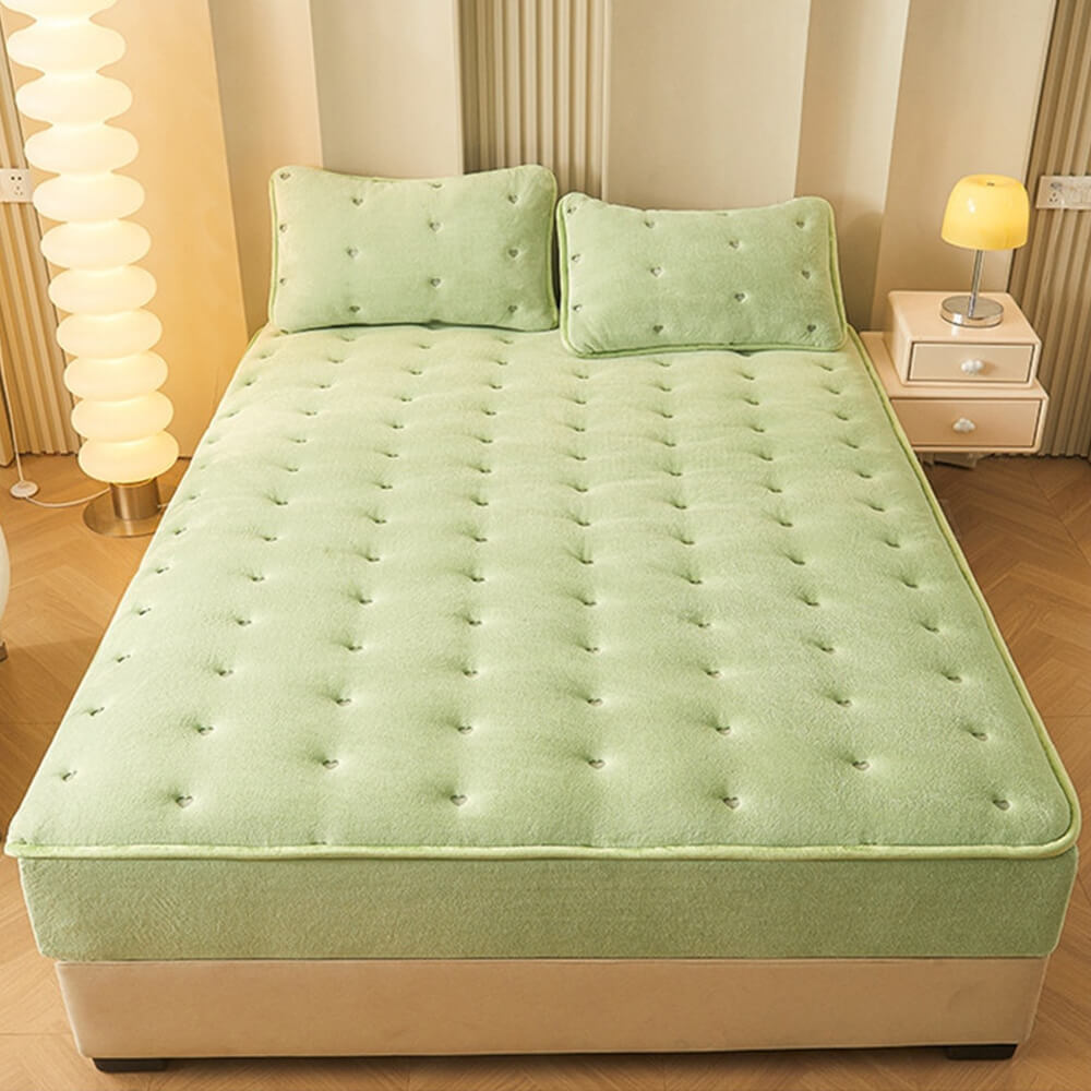 Soft Warm Quilted Fitted Sheet Mattress Cover