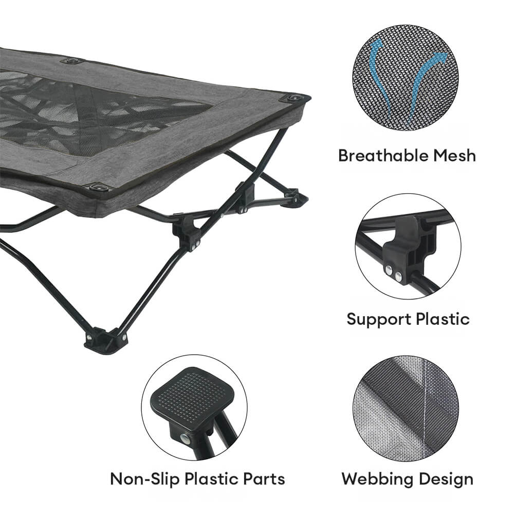 Breathable Moisture-Resistant Foldable Camping Cot Big Elevated Dog Bed