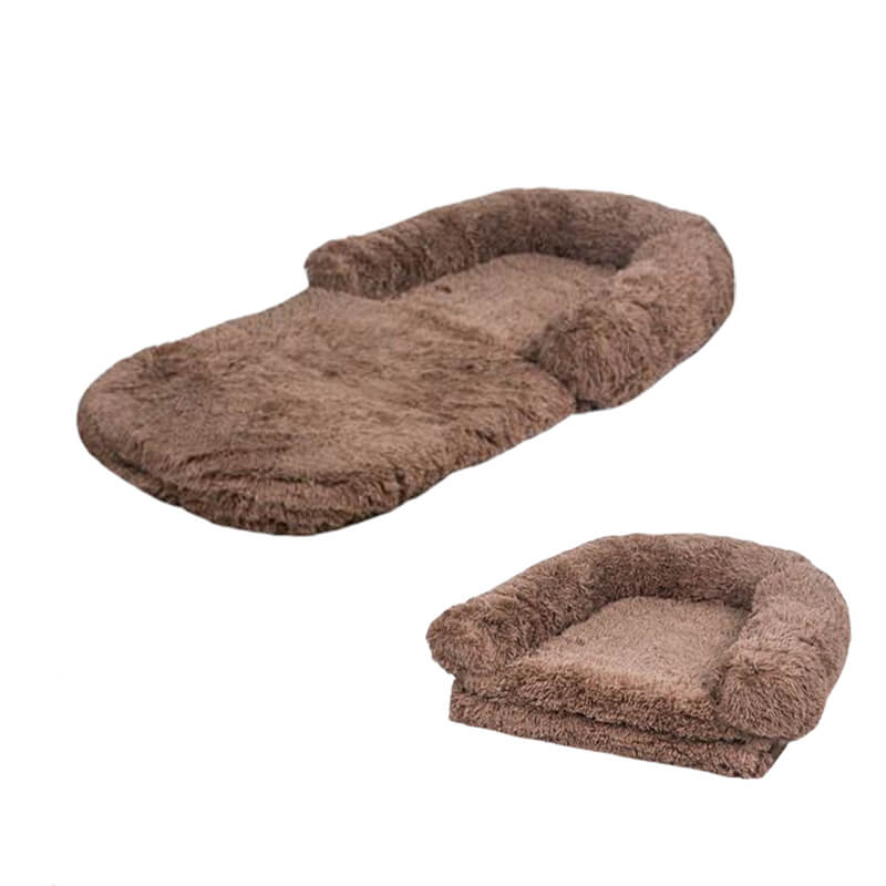 Chic Plush Large Dog Bed Foldable Human Dog Bed