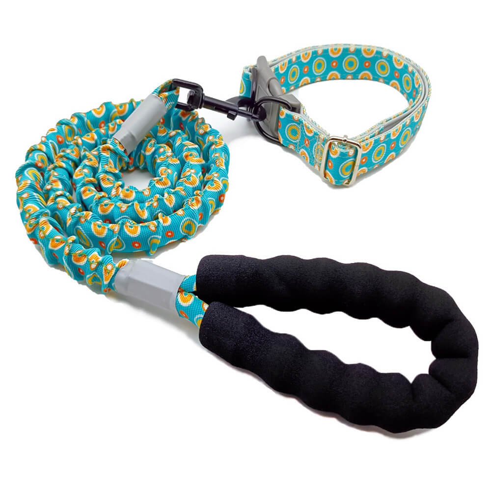 Colorful High Elasticity Traction Rope Large Dog Leash And Collar