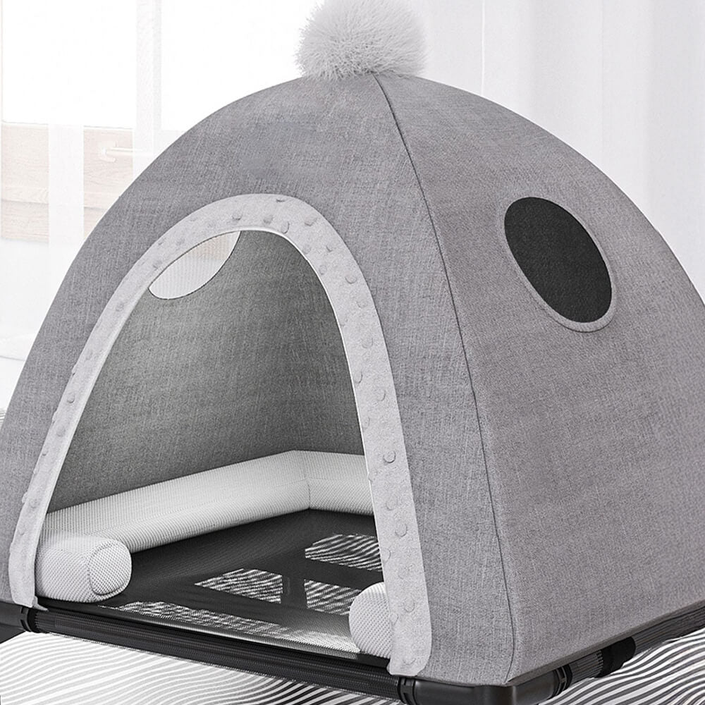 All-Season Orthopedic Support Detachable Raised Cot Cat & Dog Tent