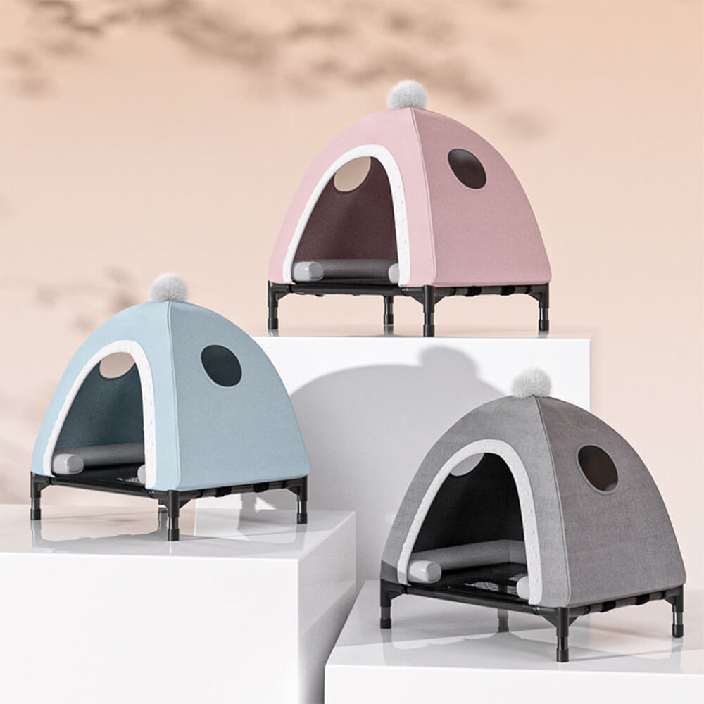 All-Season Orthopedic Support Detachable Raised Cot Cat & Dog Tent