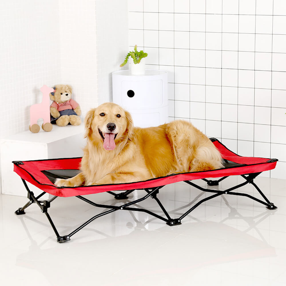 Breathable Moisture-Resistant Foldable Camping Cot Big Elevated Dog Bed