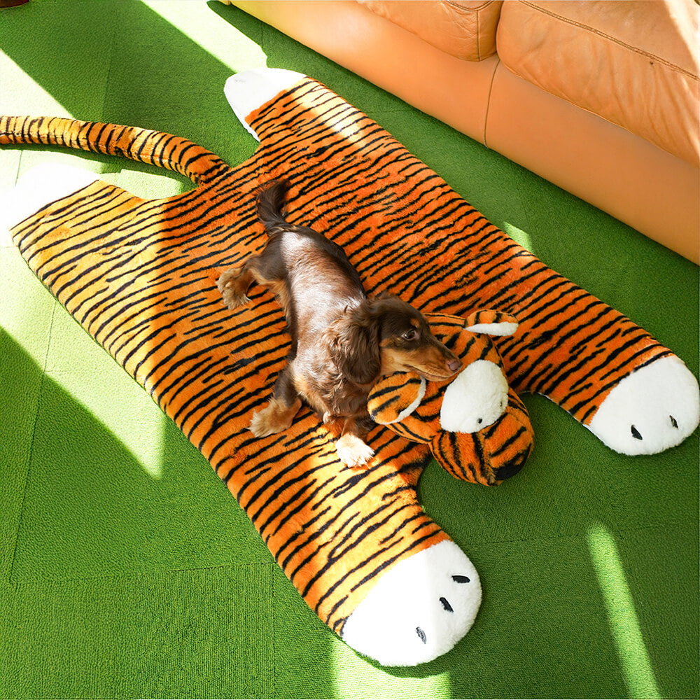 Tiger Stripe Shaped Warm Sleeping Dog & Cat Mat