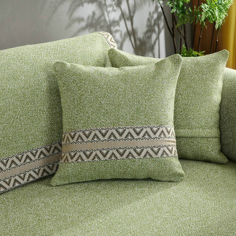 Boho Style Cotton Linen Textured Sofa Couch Cover