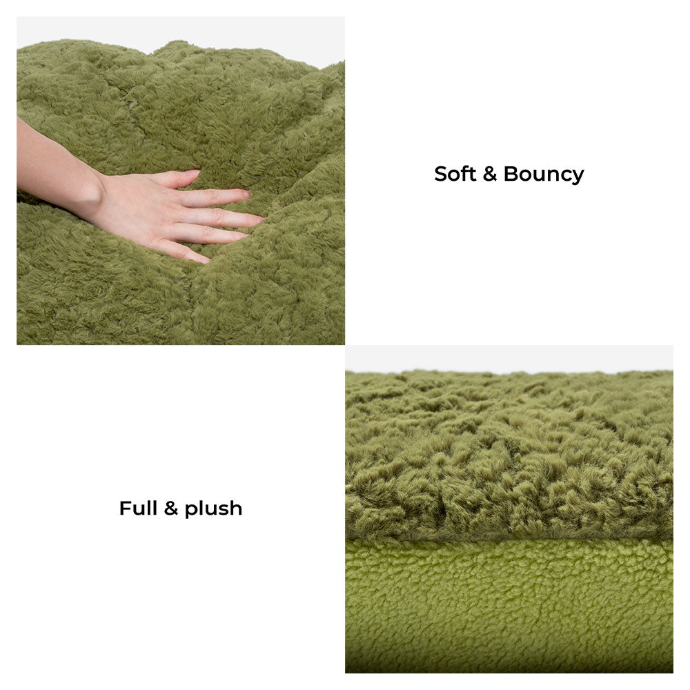 Fluffy Fleece Moss 2 in 1 Multifunction Comfort Dog Bed