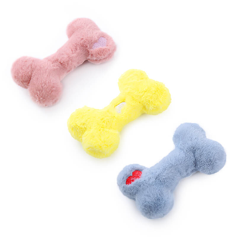 Funny Bone Squeaky Plush Toy Dog Chew Toy