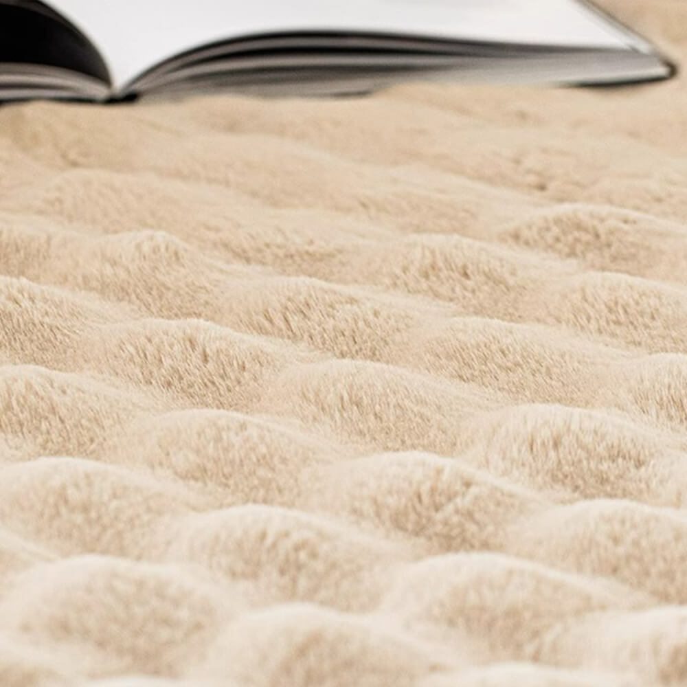 Luxury Creamy Style Fluffy Plush Rug