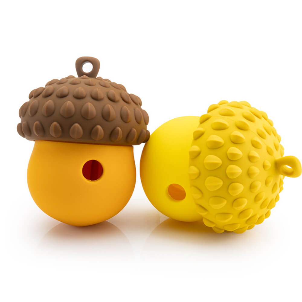 Pinecone Shape Interactive Leaking Food Ball Slow Feeder Dog Toy