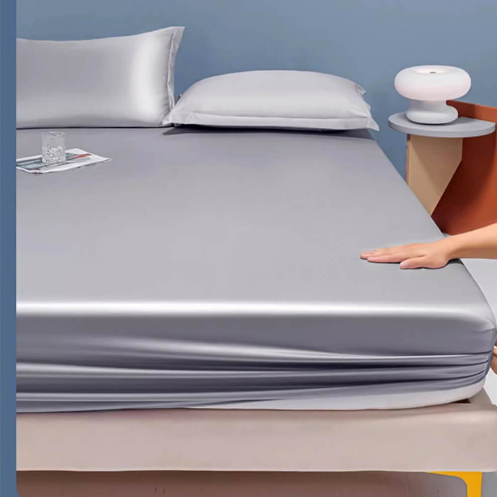 Premium Solid Color Silky Cooling 100s Lyocell Fitted Sheet Mattress Cover