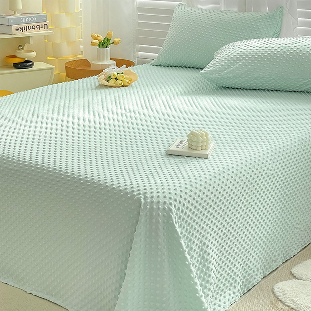 Ultra-Soft Solid Color Cozy Massage Touch Flat Sheet