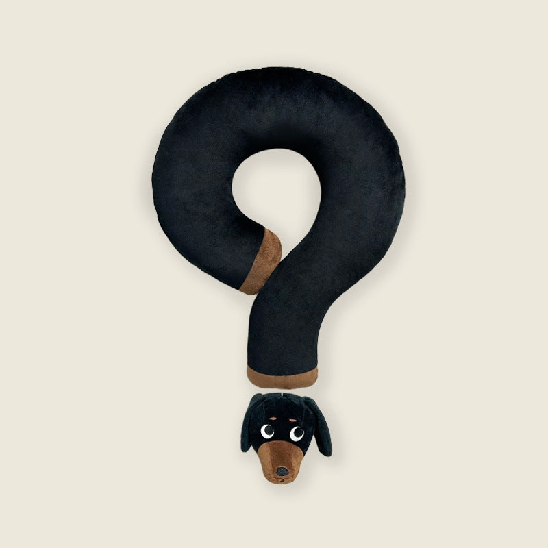 Funny Question Mark Shaped Spine-Support Pillow Dog Sleep Pillow