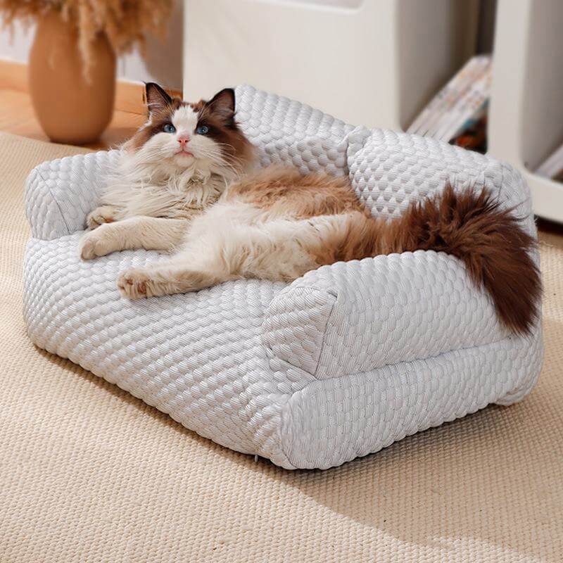 Ice Silk Cooling Pet Bed Breathable Washable Dog Sofa Bed