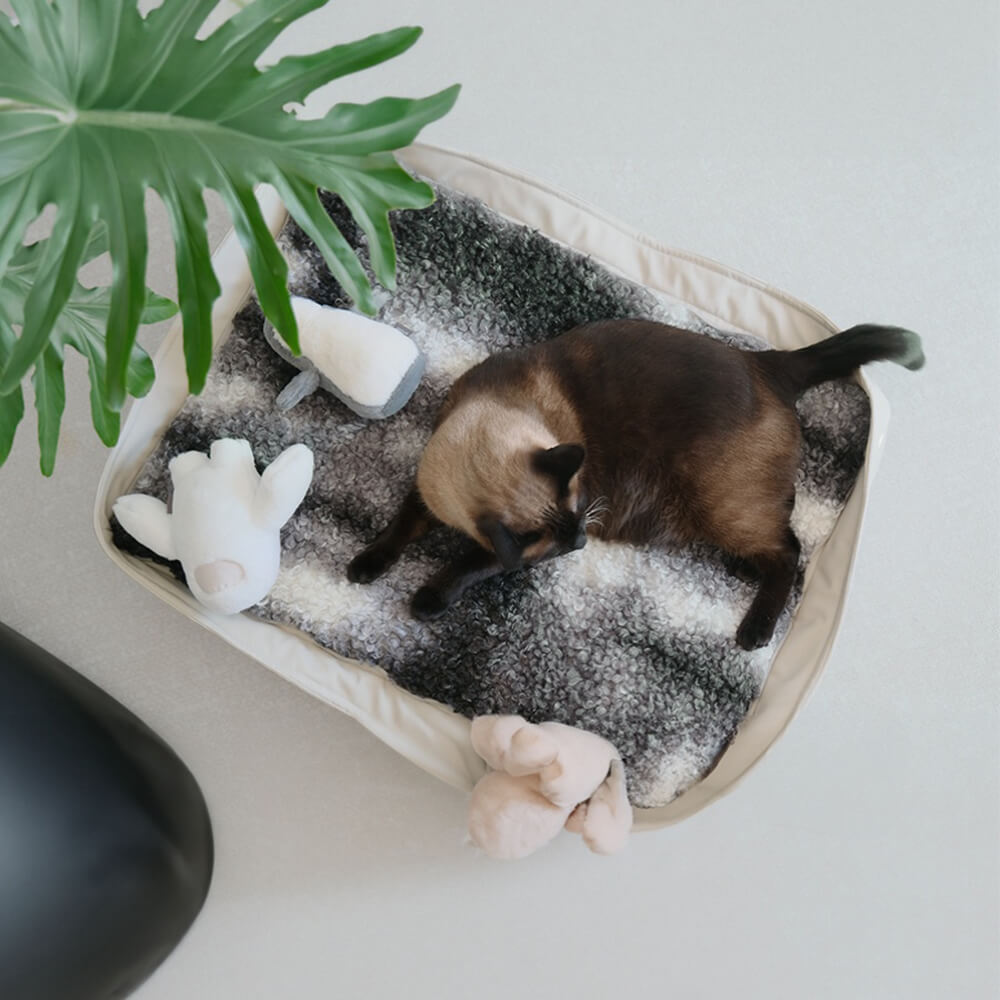 Multifunctional Faux Lambswool & Leather Pet Nest Dog Bed