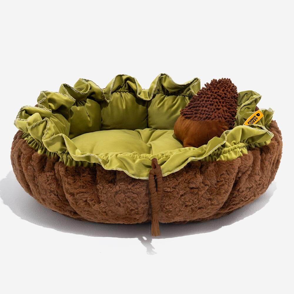 Nature-Inspired Adjustable Calming Dog Bed - Plush Nest