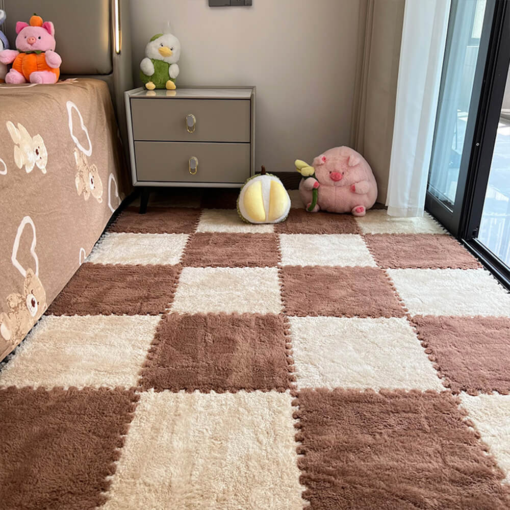 Checkerboard Soft Protective Floor Puzzle Play Mats Kids' Rug