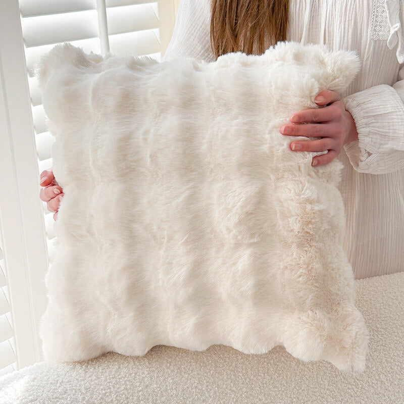 Soft Reversible Plush Sofa Pillow