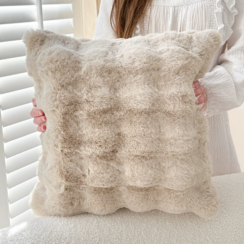 Soft Reversible Plush Sofa Pillow