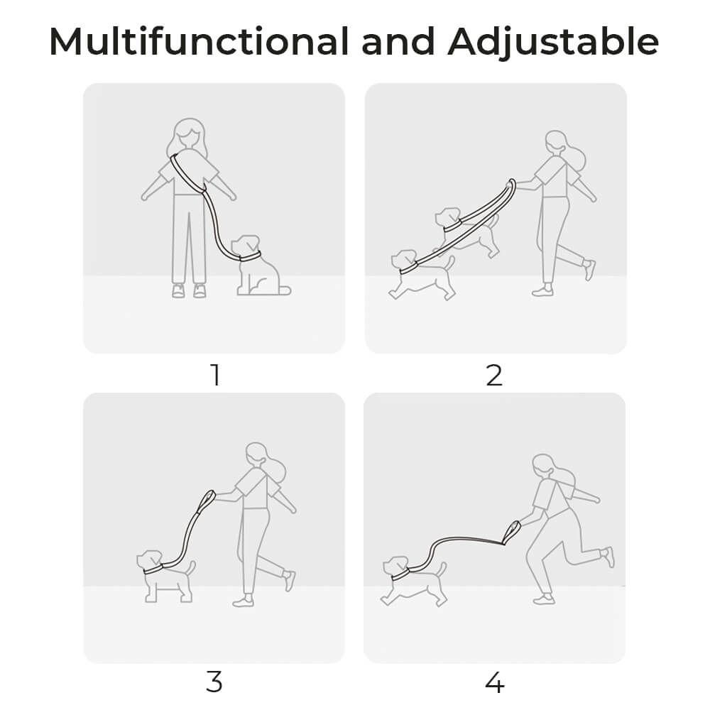 Multifunktionales freihändiges Anti-Pull-Gehgeschirr für Hunde