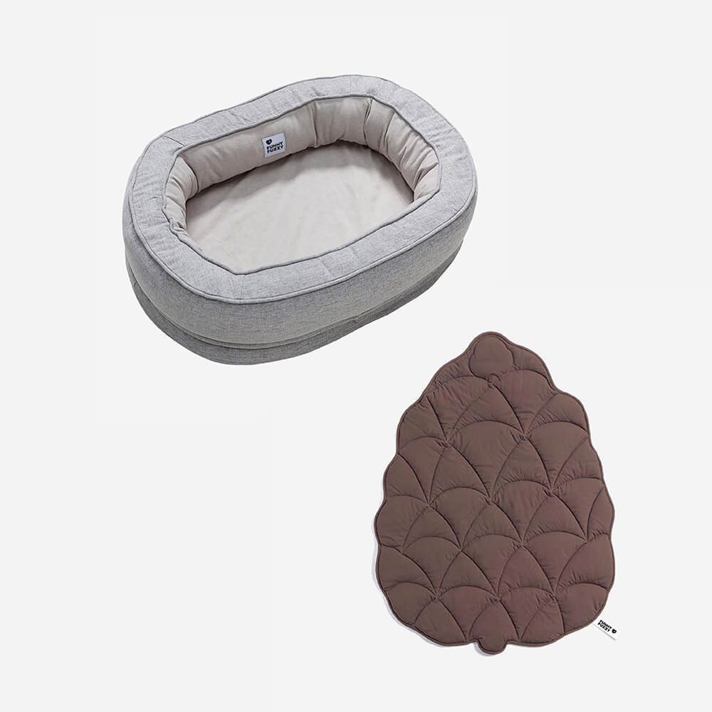 Leaf Shape Dog Blanket With Donut Dog Bed Luxury Dog Gifts