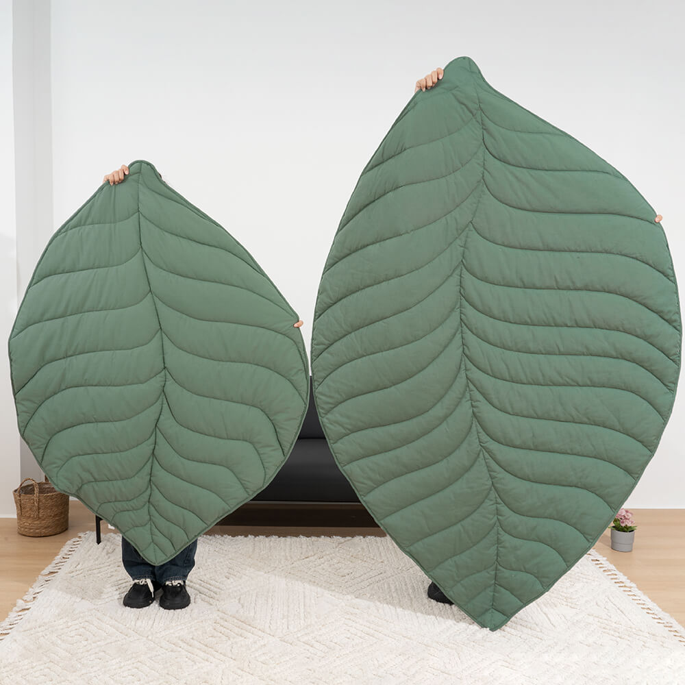 Super Large Leaf Shape Human Mat Dog Blanket