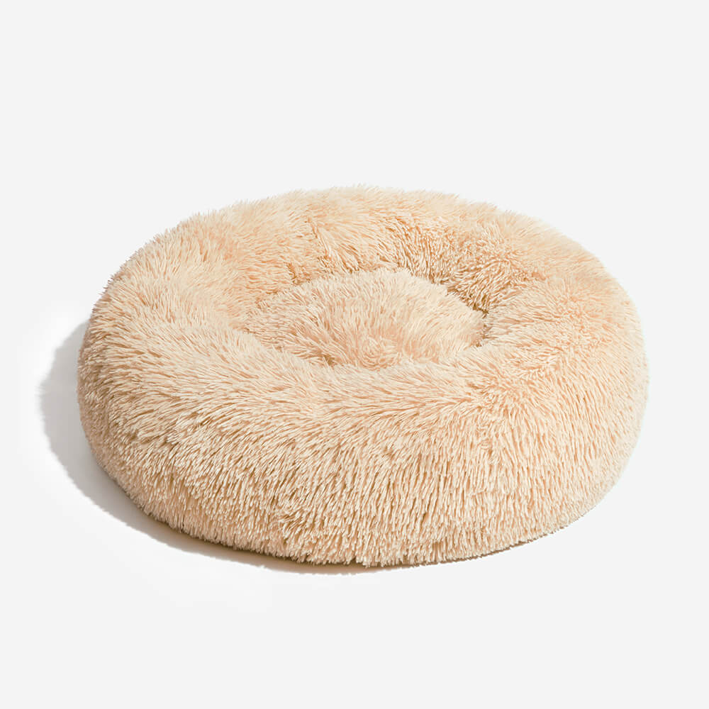 Fuzzy Round Fluffy Dog Bed